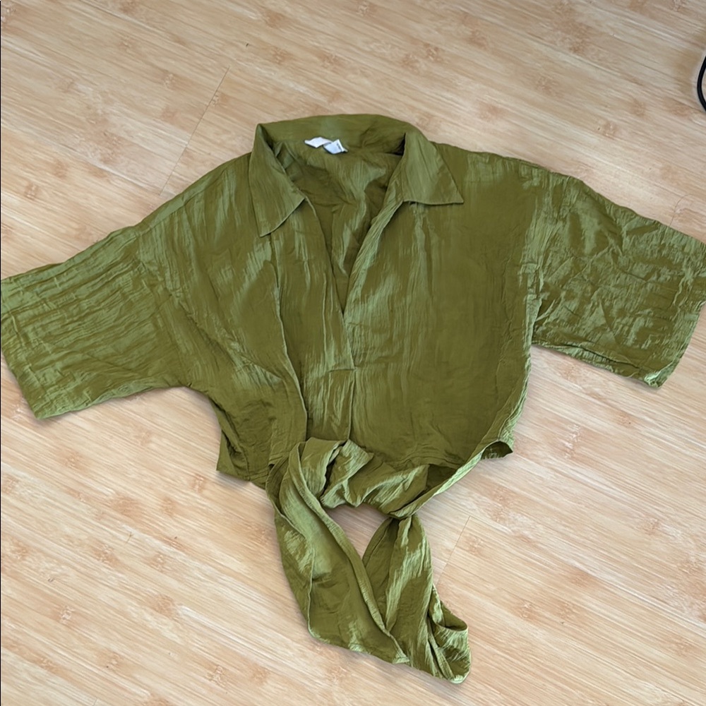 Zara Olive Green Blouse
